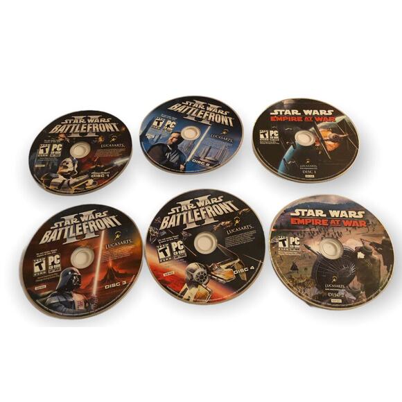 Star Wars: Battlefront II 2 (PC CD-ROM, 2005) 1-4 Plus Empire At War (2) - Picture 3 of 5
